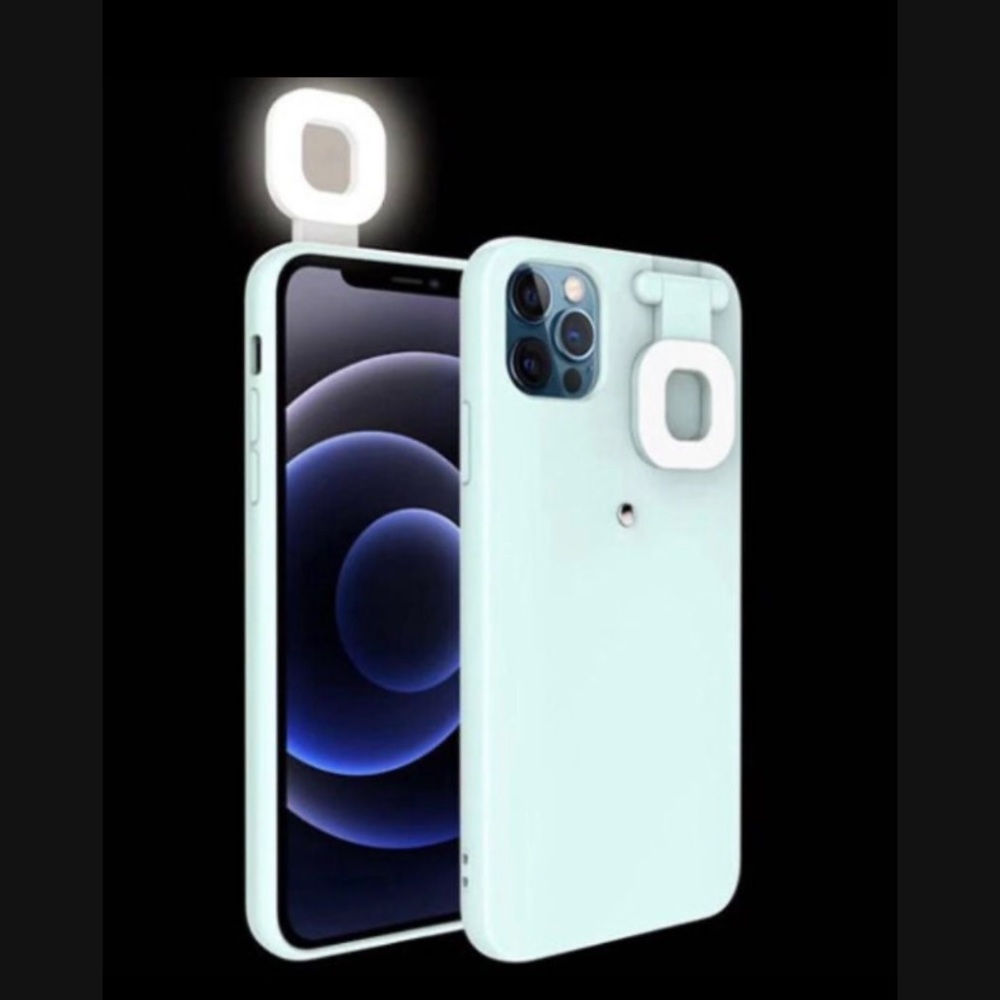 Case I phone 11pro max selfie right light color mints